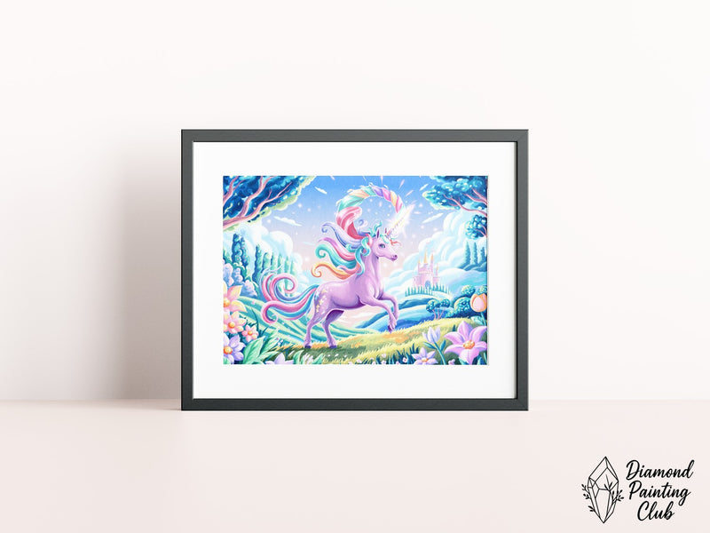 Tableau crystal art à diamanter - licorne - 30 x 30 cm Tableau crystal art à diamanter - licorne - 30 x 30 cm