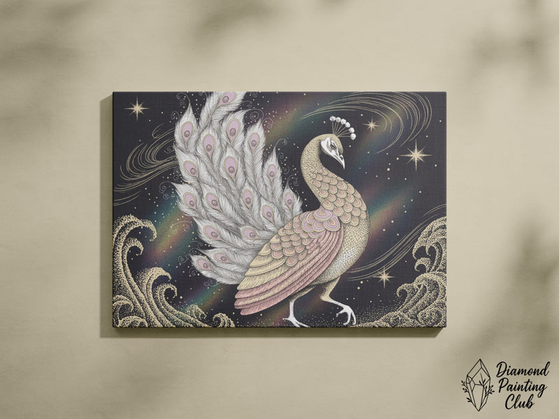 Broderie Diamant Paon Aurores