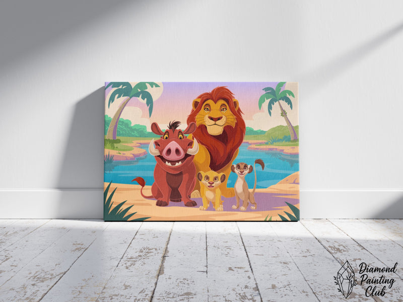 Broderie Diamant La Bande Tropicale du Roi Lion