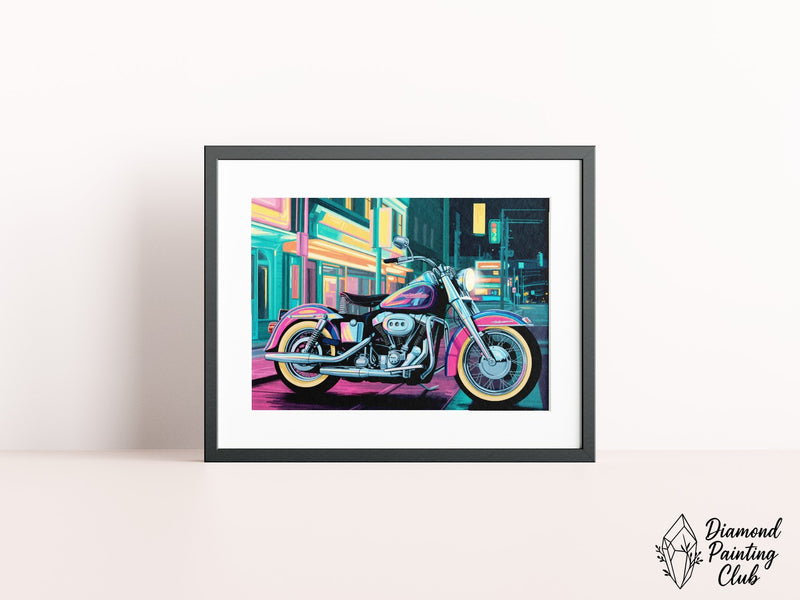 Broderie Diamant Harley Davidson Néons