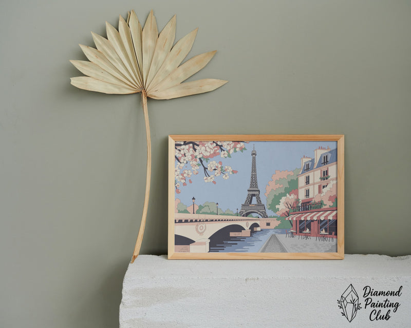 Broderie Diamant Café Parisien Fleur