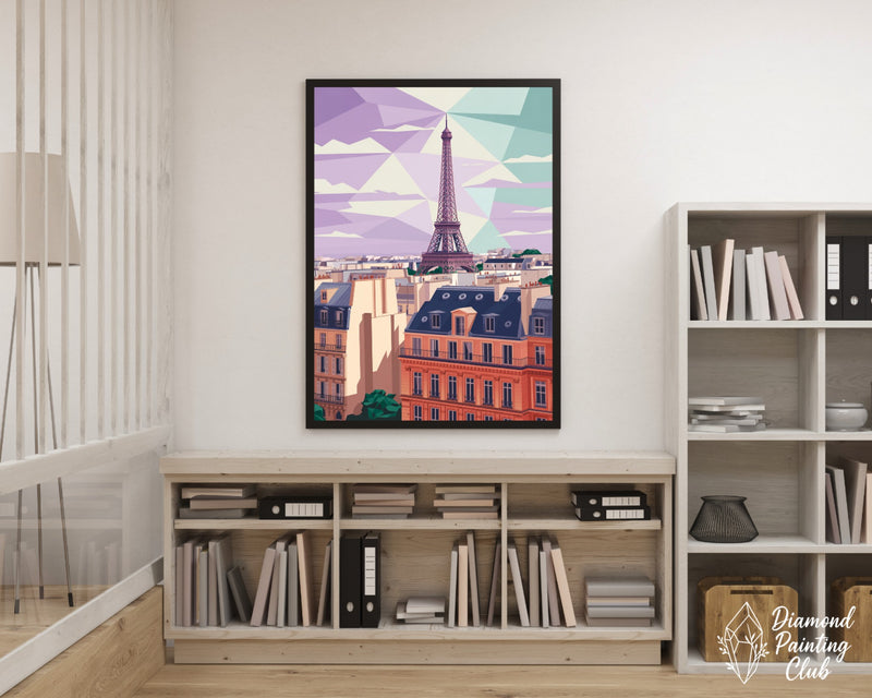 Broderie Diamant Vue sur la Tour Eiffel