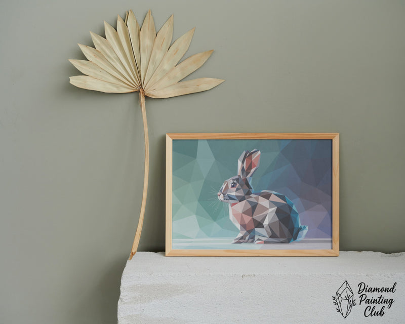 Broderie Diamant Lapin Géométrique