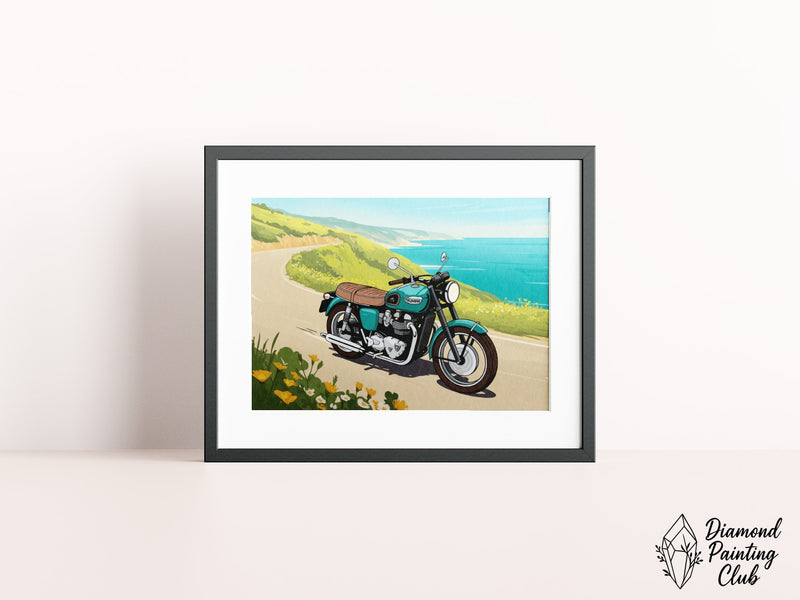 Broderie Diamant Moto Côtière