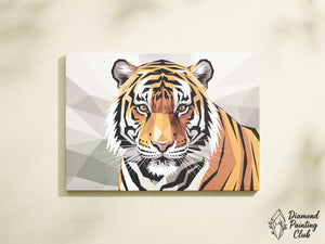 Broderie Diamant Tigre Géométrique