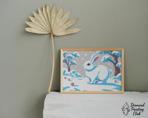 Broderie Diamant Lapin dans la Neige