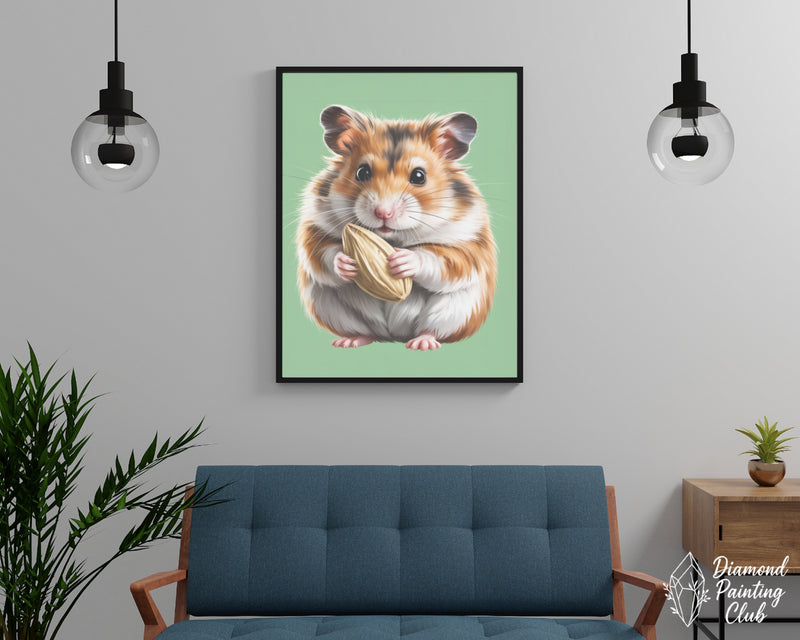 Broderie Diamant Hamster Gourmand