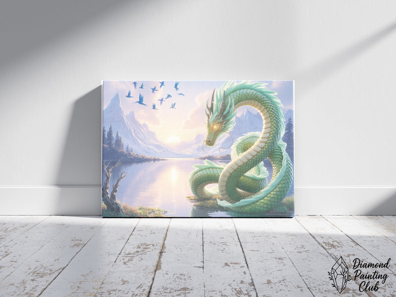 Broderie Diamant Dragon Vert