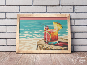 Broderie Diamant Cocktail Plage Exotique