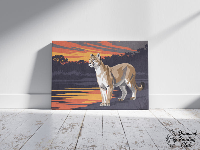 Broderie Diamant Puma au Soleil Couchant