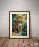 Broderie Diamant Jaguar au Regard Lumineux