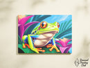 Broderie Diamant Grenouille Fleurie tropicale