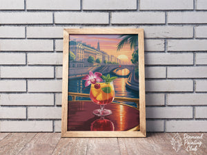 Broderie Diamant Cocktail Vagues Mandala
