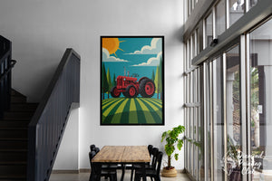 Broderie Diamant Tracteur Joyeux