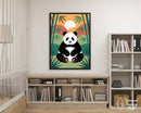 Broderie Diamant Panda au Coucher du Soleil