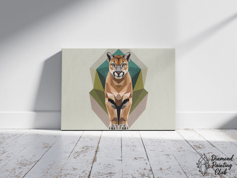 Broderie Diamant Puma en Blason Géométrique