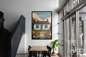 Broderie Diamant Cottage Fleuri