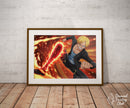 Broderie Diamant Sanji la Jambe de Feu