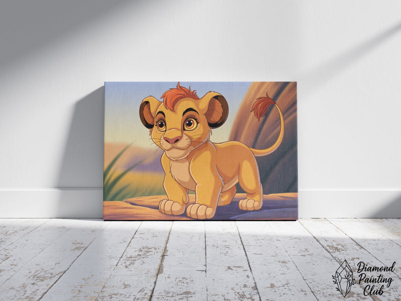 Broderie Diamant Petit Lionceau à la Crinière