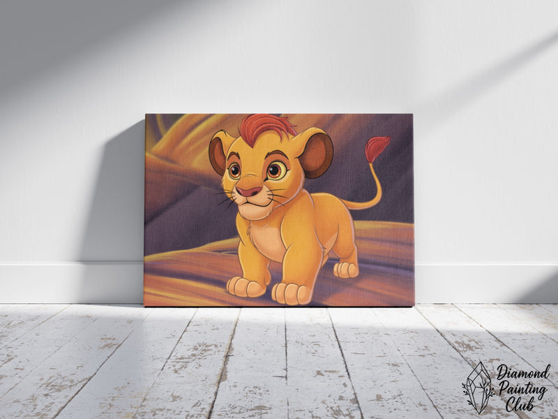 Broderie Diamant Lionceau Éveillé