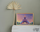 Broderie Diamant Tour Eiffel Géométrique