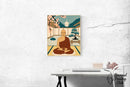 Broderie Diamant Moine et Jardin Zen