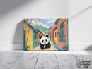 Broderie Diamant Panda dans la Rue Chinoise