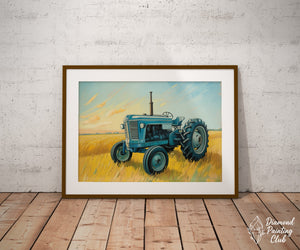 Broderie Diamant Tracteur Soleil