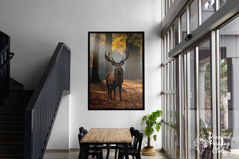 Broderie Diamant Cerf Majestueux