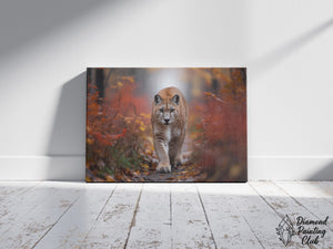 Broderie Diamant Puma sur Sentier Automnal