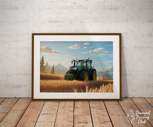 Broderie Diamant Tracteur Puissant