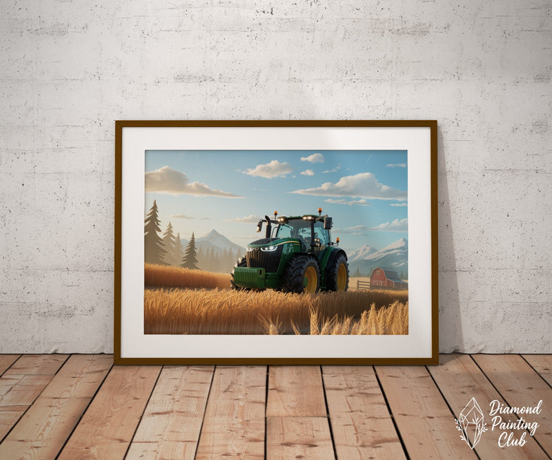 Broderie Diamant Tracteur Puissant