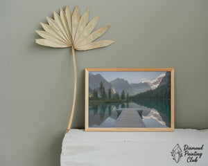 Broderie Diamant Ponton Montagne