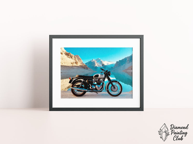Broderie Diamant Moto Glaciale