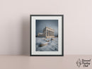 Broderie Diamant Temple Antique sous la Neige