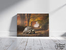 Broderie Diamant Tortue sur Sentier d'Automne