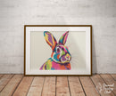 Broderie Diamant Lapin Multicolore