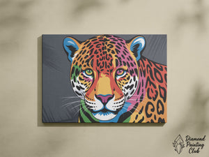 Broderie Diamant Jaguar Coloré