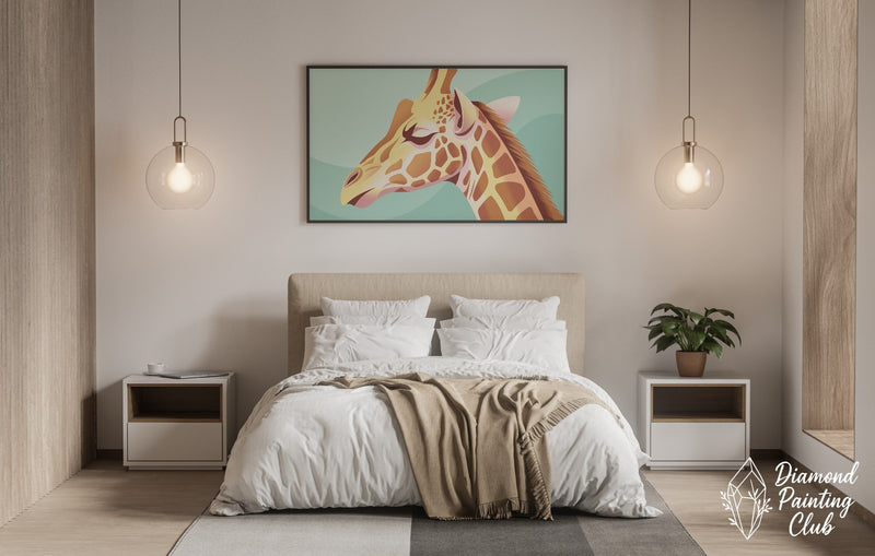 Broderie Diamant Girafe au Regard Paisible