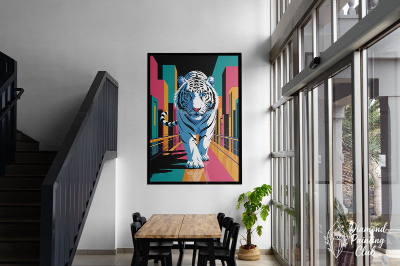 Broderie Diamant Tigre Pop
