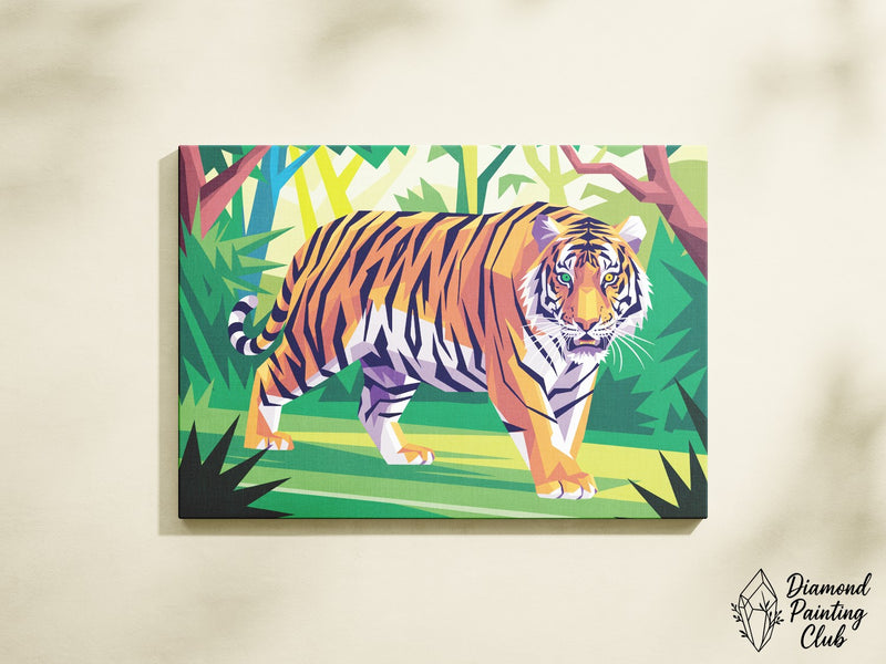 Broderie Diamant Tigre Jungle