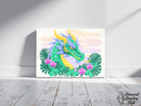 Broderie Diamant Dragon Tropicale