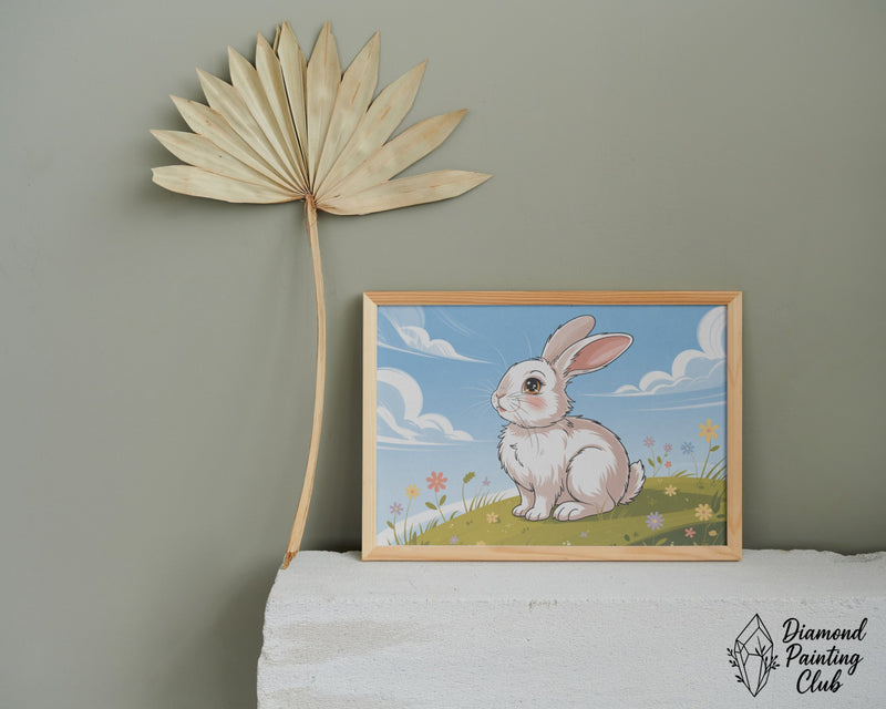 Broderie Diamant Lapin au Repos