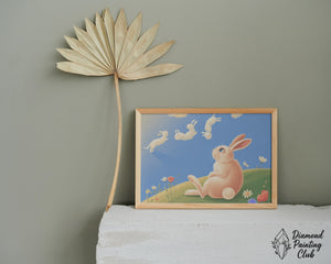 Broderie Diamant Lapin Flottant