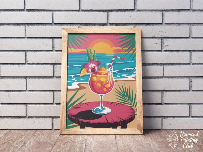 Broderie Diamant Cocktail Tropical