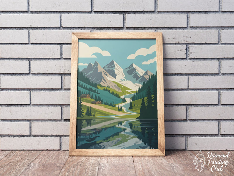 Broderie Diamant Montagne Épuré