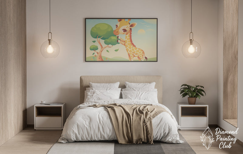 Broderie Diamant Jeune Girafe