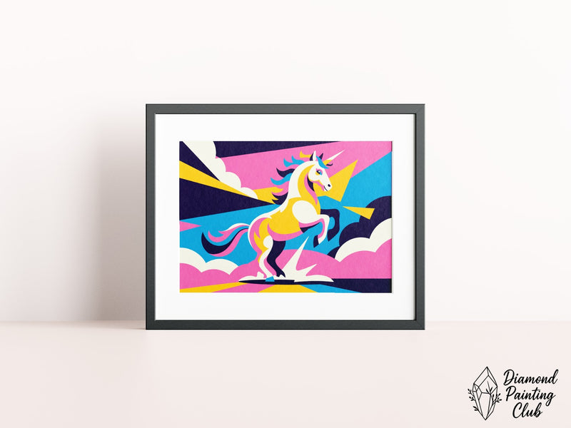 Broderie Diamant Licorne Abstrait