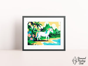 Broderie Diamant Licorne Colorée