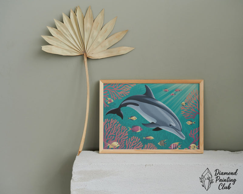 Broderie Diamant Faune Marine